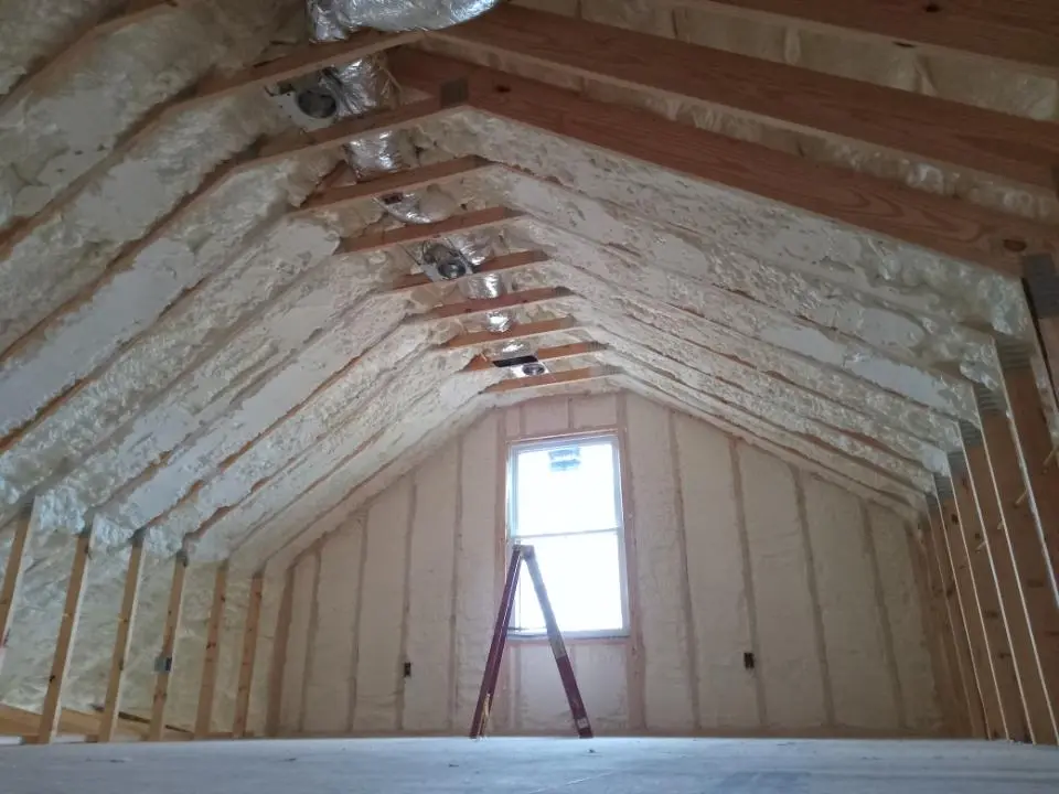 Spray foam roofing application for Crawl Space Insulation project in West Memphis